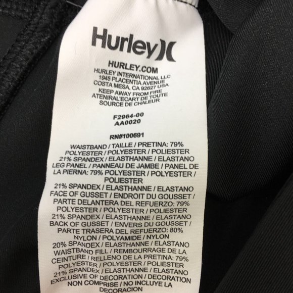 Hurley Womens Surf Swim Shorts Black Stretch Water Repellent Juniors XS New - Picture 4 of 5